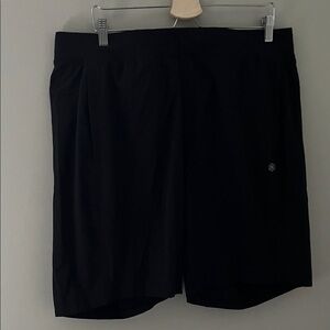 Gaiam Black Athletic Running Training Shorts XL Hidden Zip Pocket